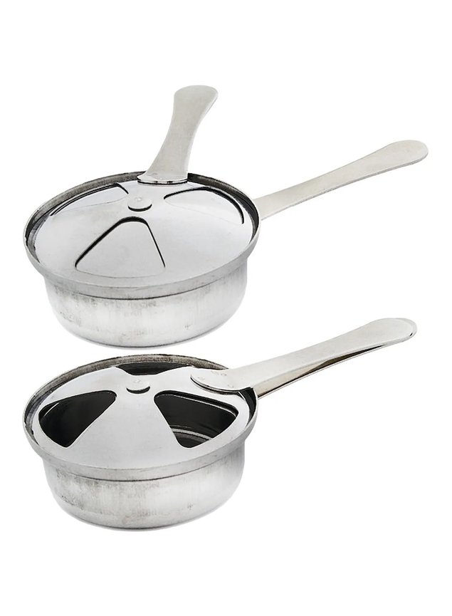 rechaud em aco inox cm redondo com tampa de vidro 7