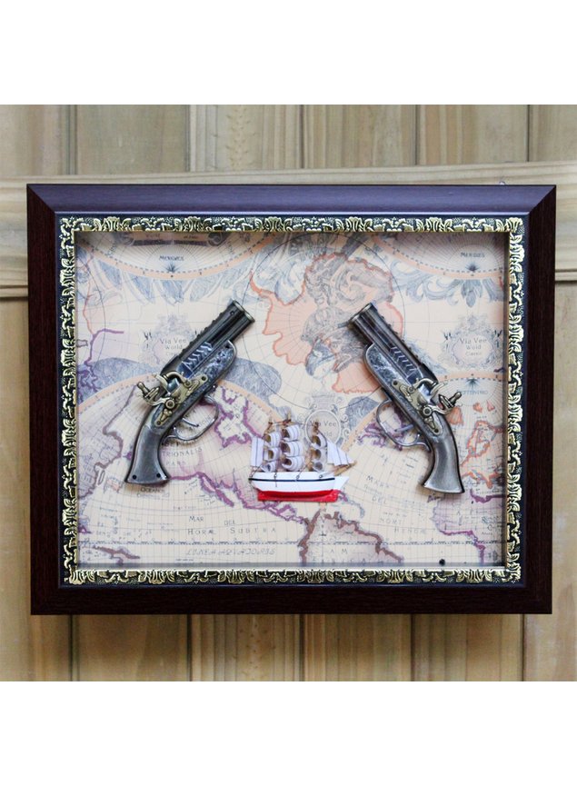 5337 quadro decorativo com armas antigas