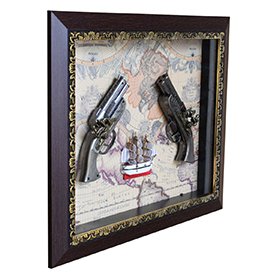 banner 5337 quadro decorativo com armas antigas