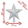 Decoração Enfeite Natal Estrela Natalina Árvore de Natal 20cm prata h15355