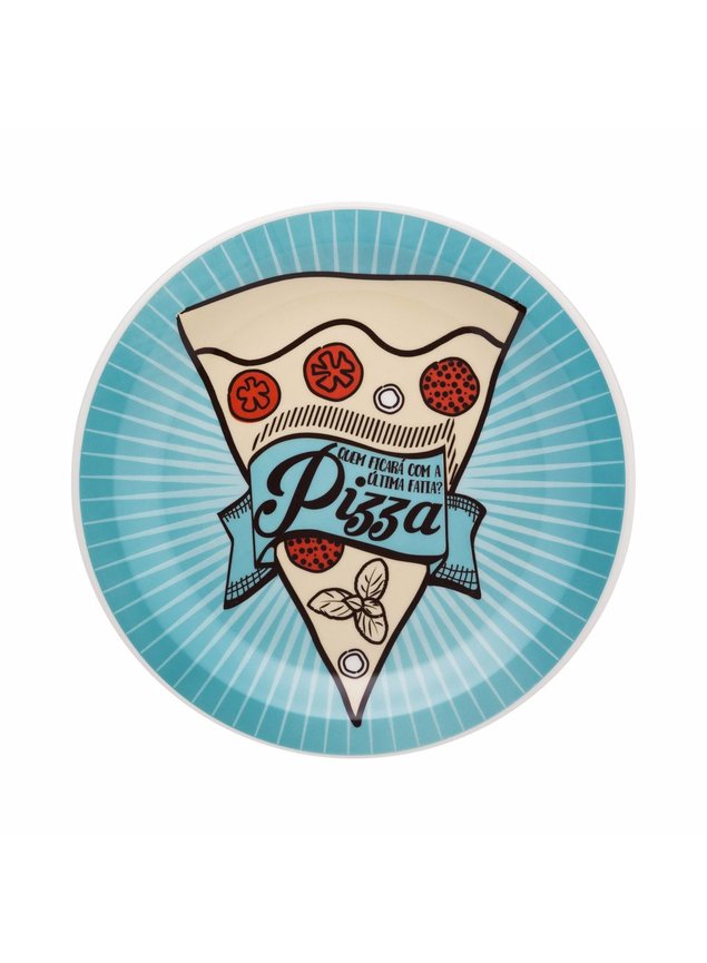 Prato Raso Pizza Azul Blue Oxford