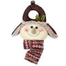 Decoração Enfeite Natal Boneco Neve Marrom Árvore de Natal 38,5cm h21315 chapeu chaves