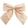 enfeite arvore natal laco lacinho dourado glitter brilhante 4 pecas 9cm h21419 sozinho