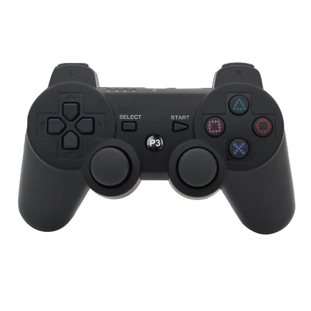 Kit 2 Controle Playstation 3 Ps3 Sem Fio Preto/Branco Dual