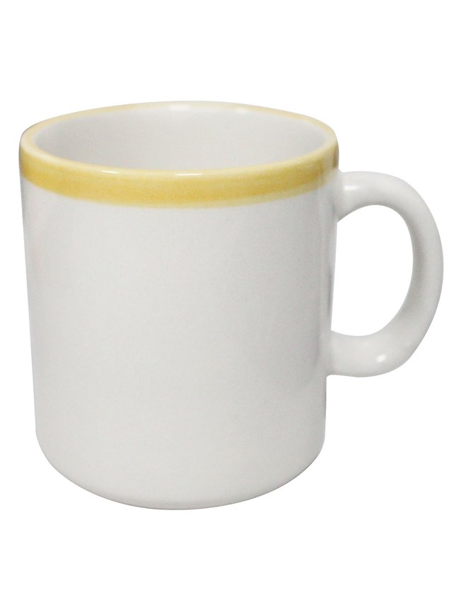 caneca biona borda amarela