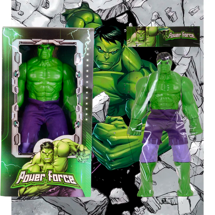 Boneco Super Hulk Herói de 29 cm Articulado Power Force