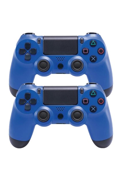 Kit 2 Controle Playstation 3 Ps3 Sem Fio Preto/Branco Dual