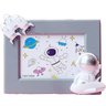 02 porta retrato decorativo moldura espacial de astronalta 3d unico