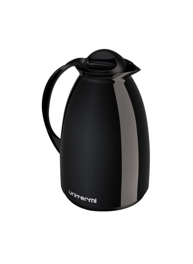 02 garrafa termica de mesa florenca 650ml preta cafe cha leite