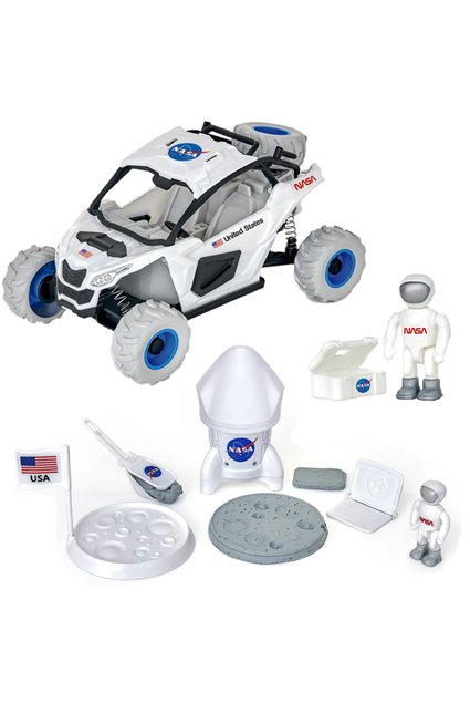 Kit Espacial Nasa 9 Peças Lunar Satélite Foguete Astronauta