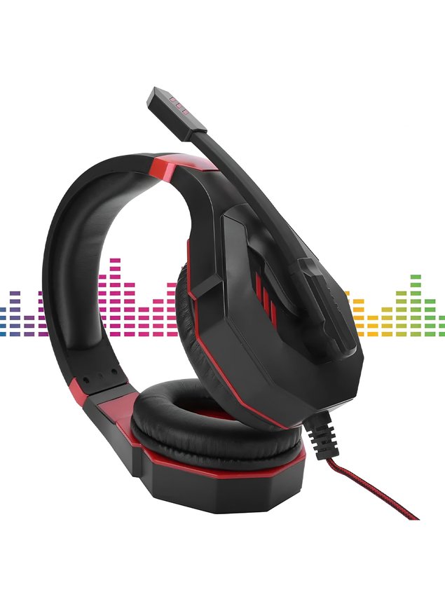Fone De Ouvido Fio Microfone Rotativo Red Gamer Profissional