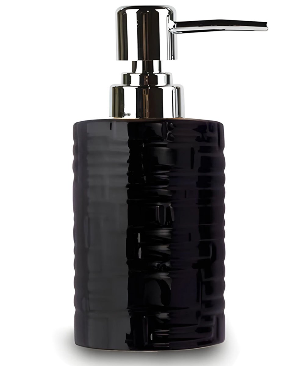 porta saboneteira liquida modelagem de ceramica lavabo preto