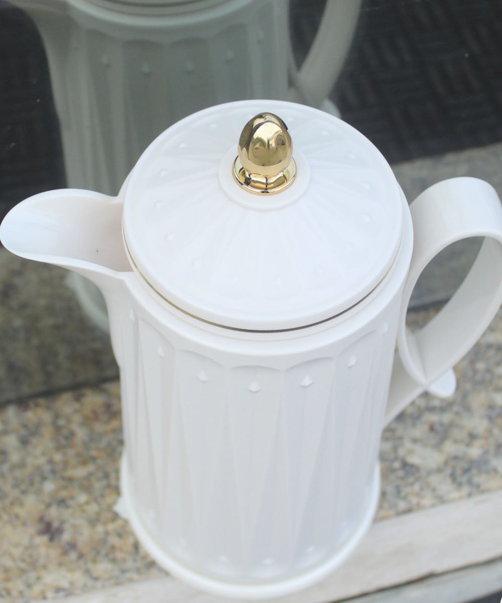 garrafa termica de mesa cream whlte cha cafe leite de 1litro