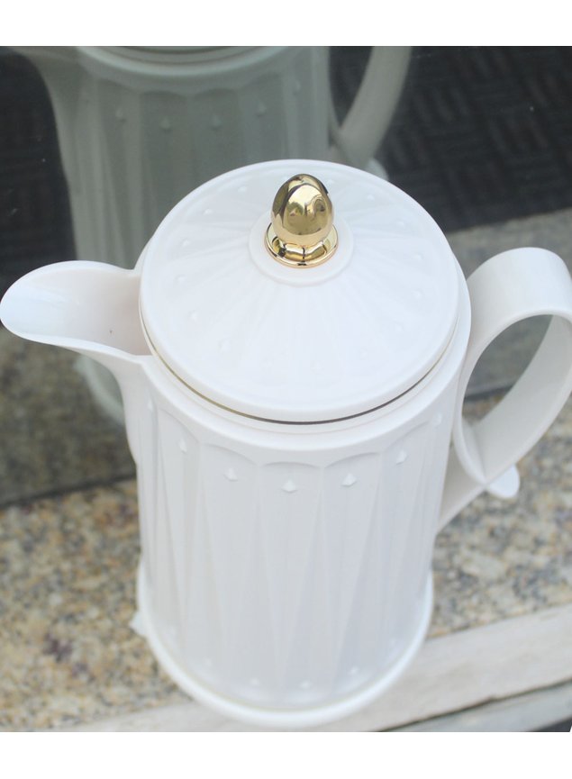 garrafa termica de mesa cream whlte cha cafe leite de 1litro
