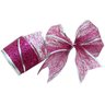fita aramada rosa decoracao natalina 6 3cm x 2 7m glitter4