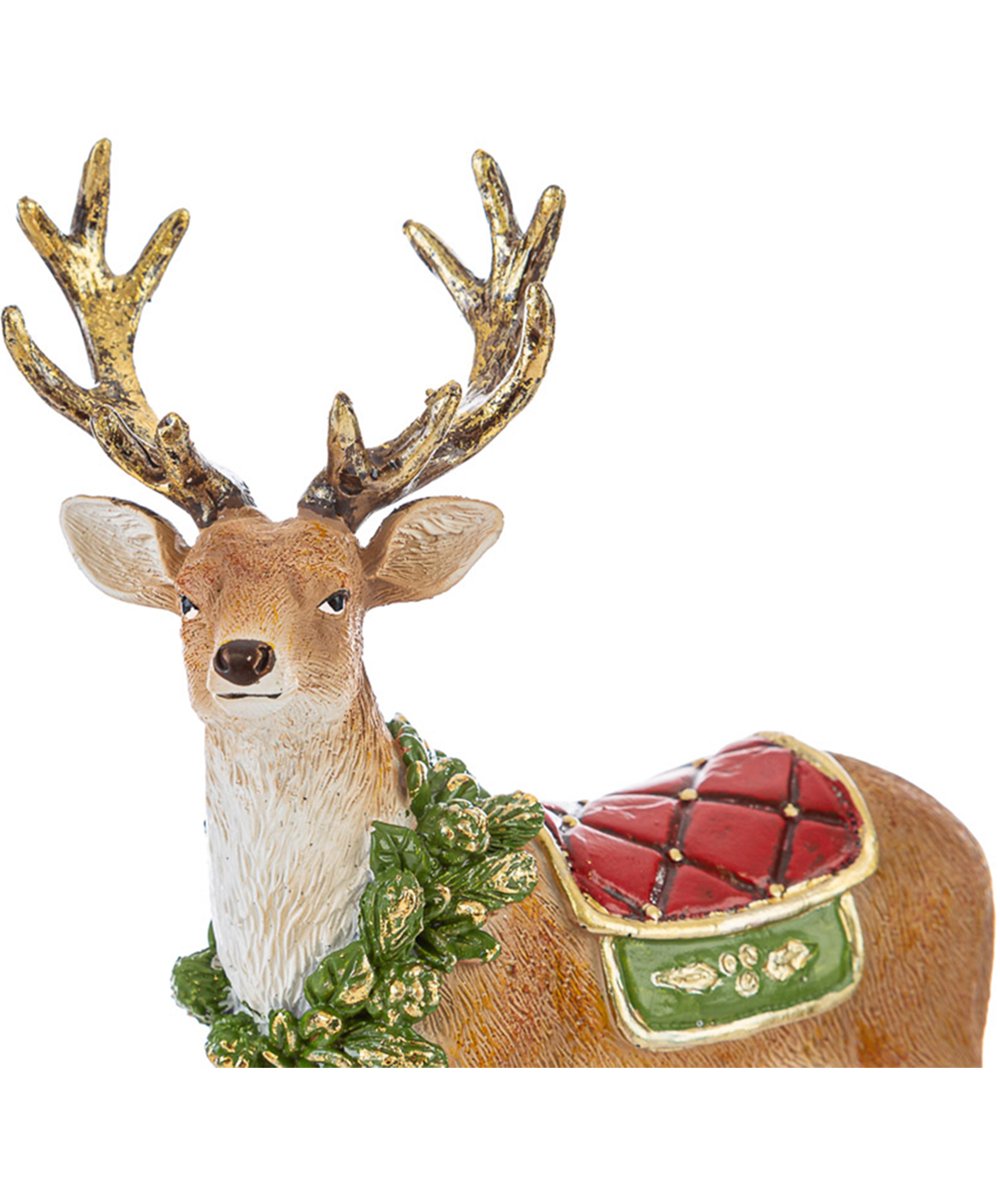 estatueta decorativa rena natal enfeite natalino resina 28cm1