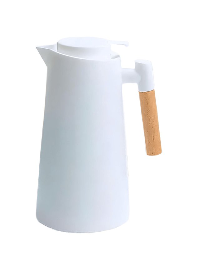 garrafa termica de mesa nordica branco cha cafe leite 1litro