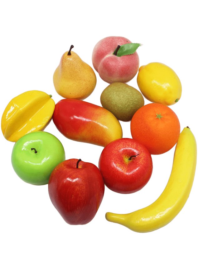 kit decoracao frutas artificial tamanho real em isopor 11pcs1