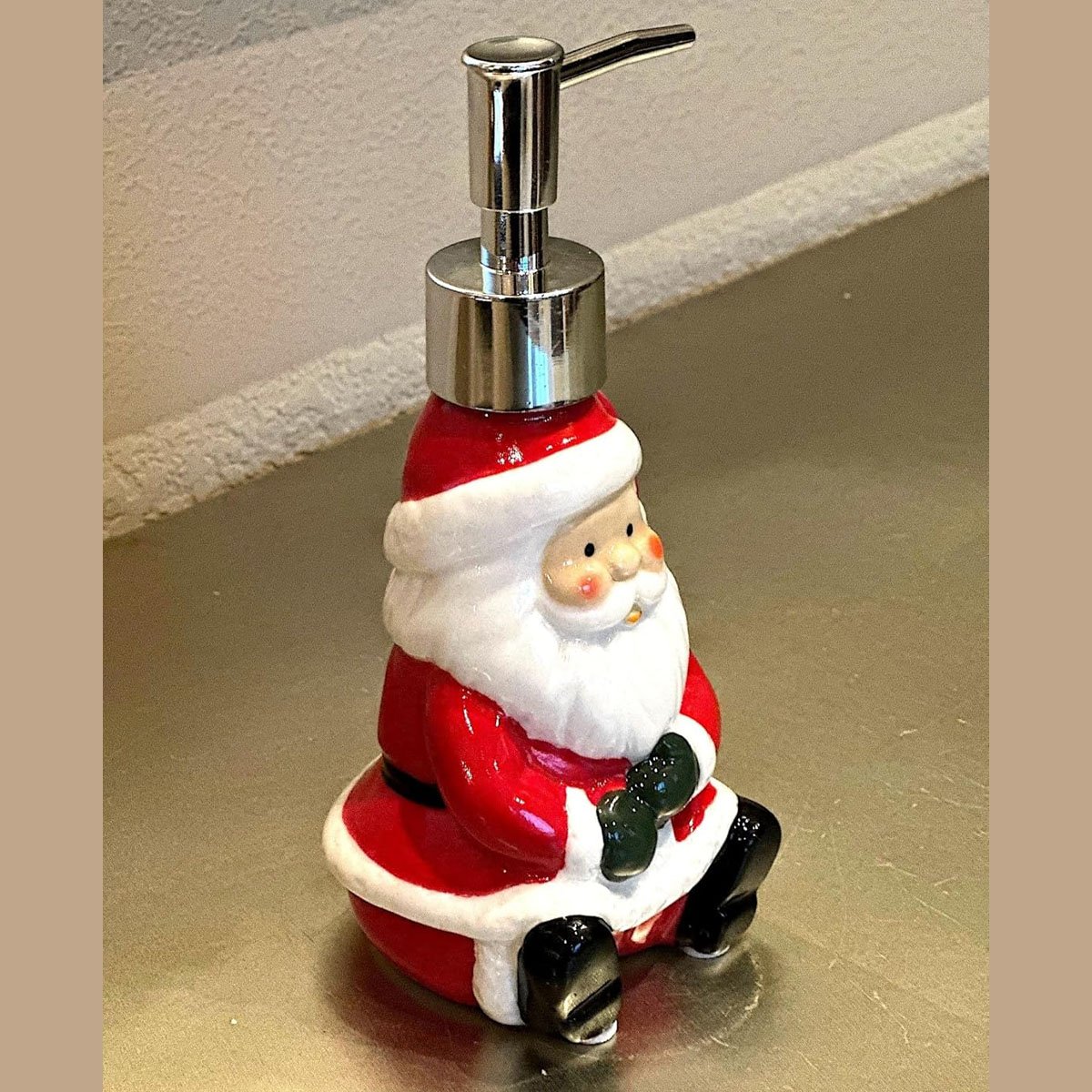 saboneteira liquida banheiro papai noel enfeite natal 300ml3