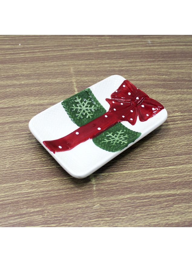 enfeite porta sabonete lavabo banheiro noel natal ceramica1