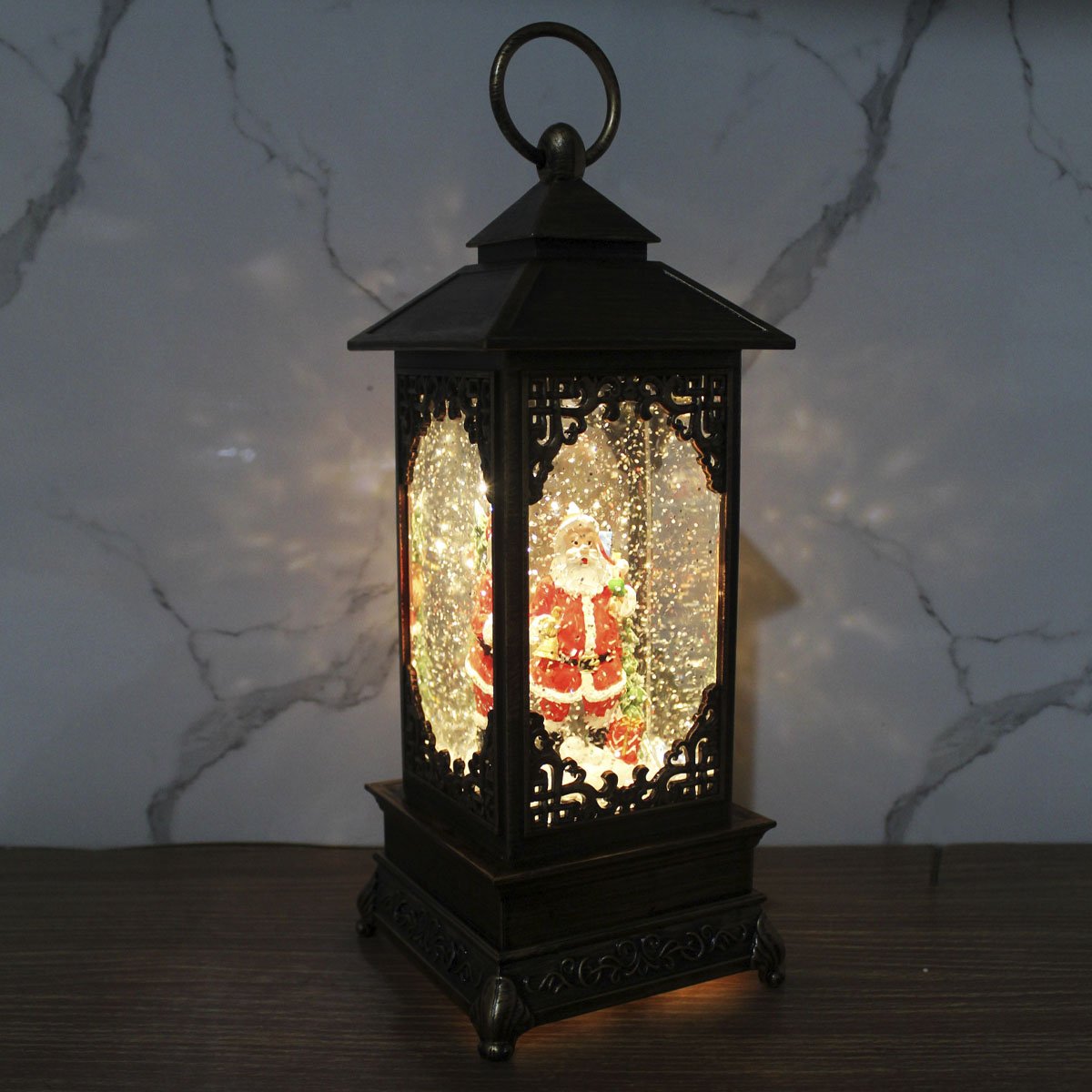 luminaria lamparina papai noel natalino leds musical de 30cm5