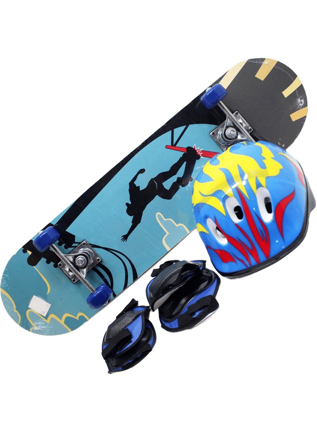 Kit Equipamentos Skate Radical Infantil Acessórios Proteção
