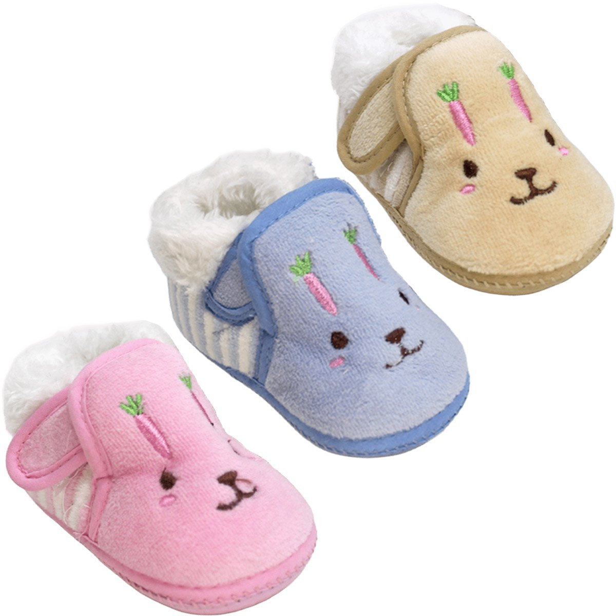 pantufas sapatinho para bebes coelhinho forrada com velcro1