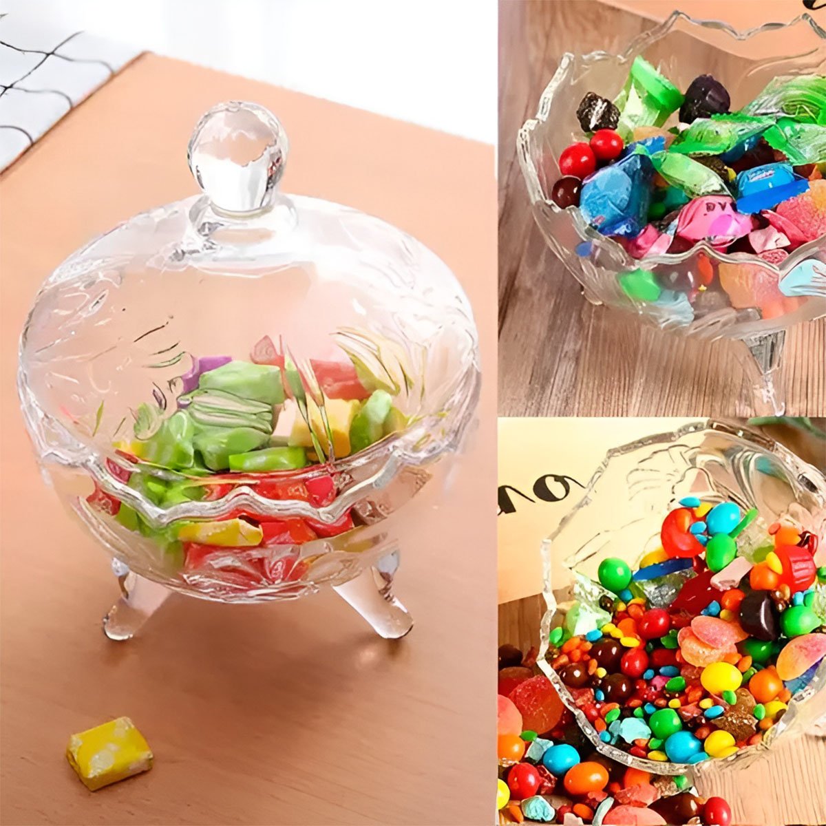 bomboniere baleiro pote porta doce e biscoitos em vidro 17cm1