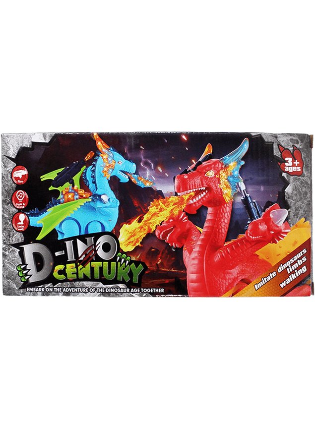 brinquedo dragao dinossauro 3 cabecas com luz som movimento