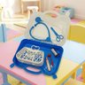 brinquedo maleta meu consultorio medico acessorios kit 6pcs azul